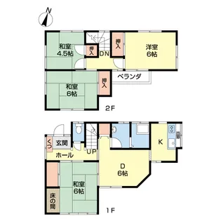 千葉県柏市旭町2【一戸建】の間取り