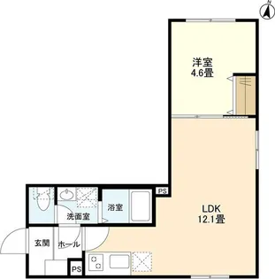 ウェルスクエアイズム大崎【1階】の間取り