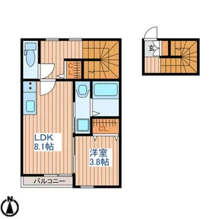 グランクレストA棟【2階】の間取り