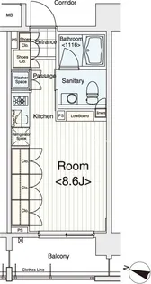 イプセ多摩川緑地【8階】の間取り