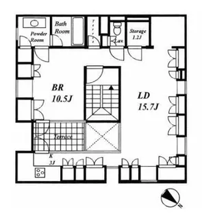 STUDIO御殿山【4階】の間取り