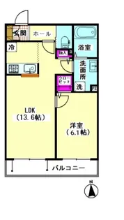 パルシェ萩中【2階】の間取り