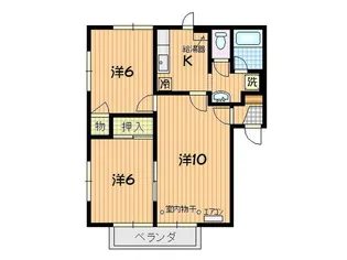 メルリン3番館【2階】の間取り