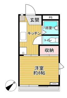 ドエル谷津【1階】の間取り