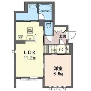 ハイツリーベント【1階】の間取り