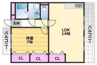 AXIS浜寺公園【5階】の間取り