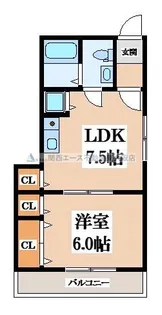 サポートタウン大東II【1階】の間取り