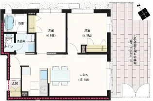 Euphoria中落合(ユーフォリア中落合)【1階】の間取り
