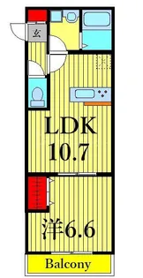 ルリアン北小岩III【2階】の間取り