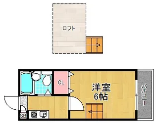 メゾン枚方【2階】の間取り