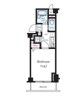エルミタージュ南阿佐ヶ谷弐番館【2階】の間取り