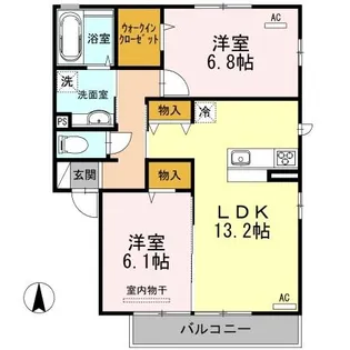 エミネンスイーストセブンII【2階】の間取り