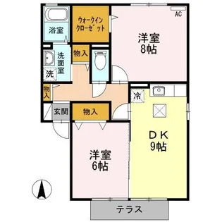 ヌーベルバーグ B棟【1階】の間取り