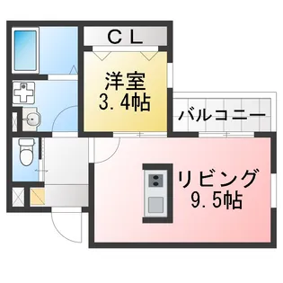 【新築】S-SQUARE【2階】の間取り