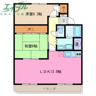 リゾン学南【2階】の間取り