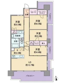 あすとレジデンシャル ザ・タワー【9階】の間取り