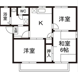 コーポイーストウッドA棟【2階】の間取り