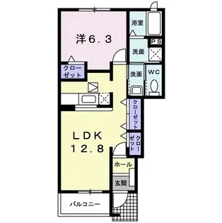 エクスメゾン【1階】の間取り