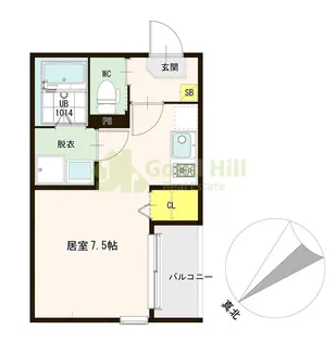 ハーモニーテラス深草向川原町【2階】の間取り