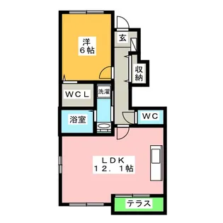 リバー マージ【1階】の間取り