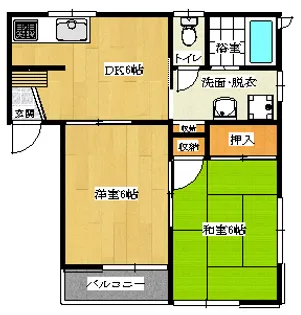 カームネス上新田 B棟【1階】の間取り