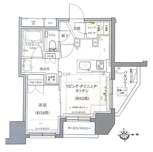 クリオ西日暮里ブライトマークス【3階】の間取り