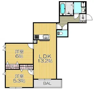 メゾン・イセキス曽根【3階】の間取り