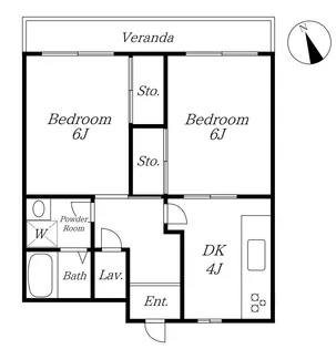 フラワーパーク佐藤【4階】の間取り