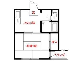 プラトウハウス【2階】の間取り