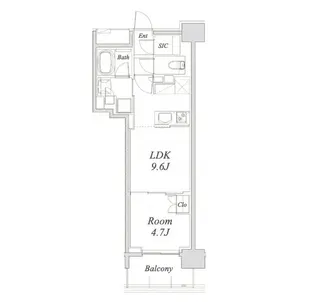 オープンレジデンシア栄【13階】の間取り