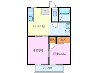 ハイツ宮塚【2階】の間取り
