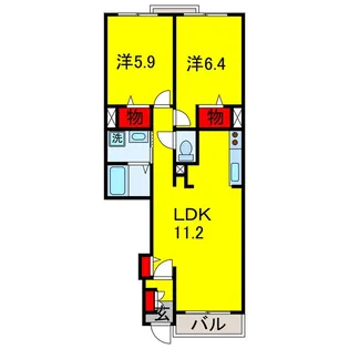 エテルノディッチャ【1階】の間取り