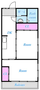 サンハイツ野上【3階】の間取り