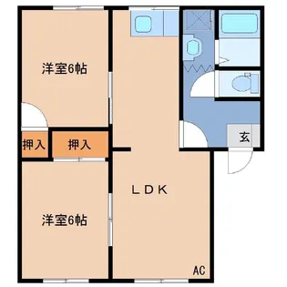 パークヒルズC棟【2階】の間取り