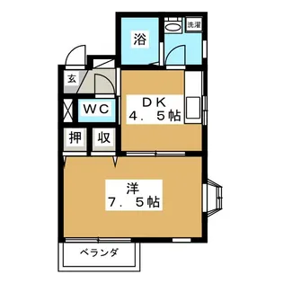 ハイツいちよし【1階】の間取り