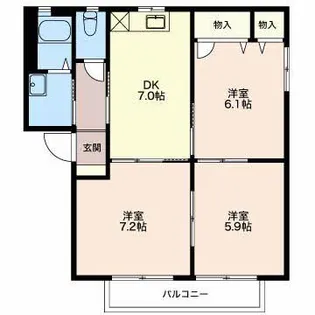 ラピスII【2階】の間取り