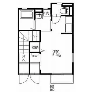 クローバーハイツ【1階】の間取り