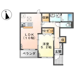 ベルモーロB【1階】の間取り
