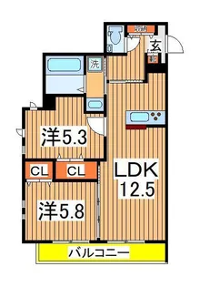 Y・ノヴェルB棟【1階】の間取り