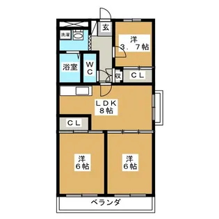 グリーンファースト【3階】の間取り