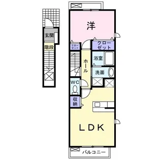 リヴィエールA【2階】の間取り