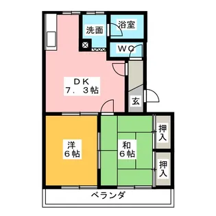 ヒルズシャトー【2階】の間取り
