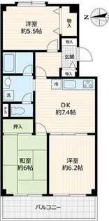 ミキハイム国府台 弐番館【4階】の間取り
