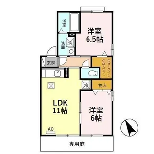 メゾン・ド・パストラル A【1階】の間取り
