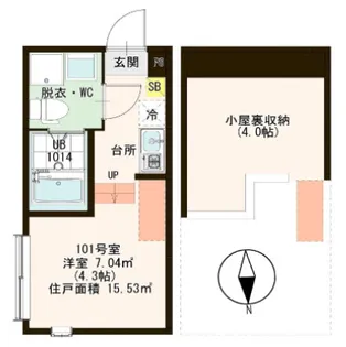 ヒロッズ竹ノ塚【1階】の間取り