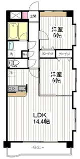 アマンヴィラス宮千代【2階】の間取り