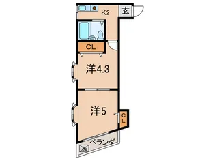 大井テラスT【2階】の間取り