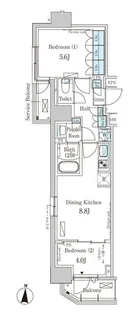 パークアクシス錦糸町WEST【4階】の間取り