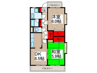 セントヒルズ東川口【6階】の間取り