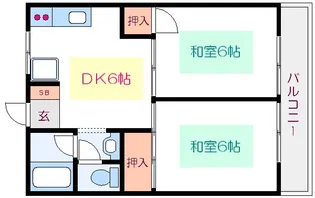 菊川ハイム【5階】の間取り